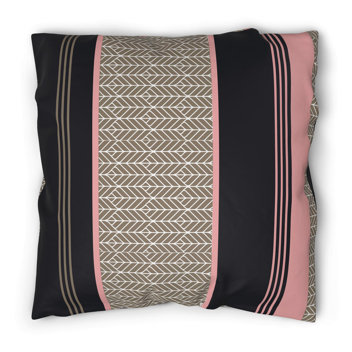 Microfaser Bettwäsche Bettwäsche_Microfaser Zopf - rosé/grau (135,00/200,00cm)