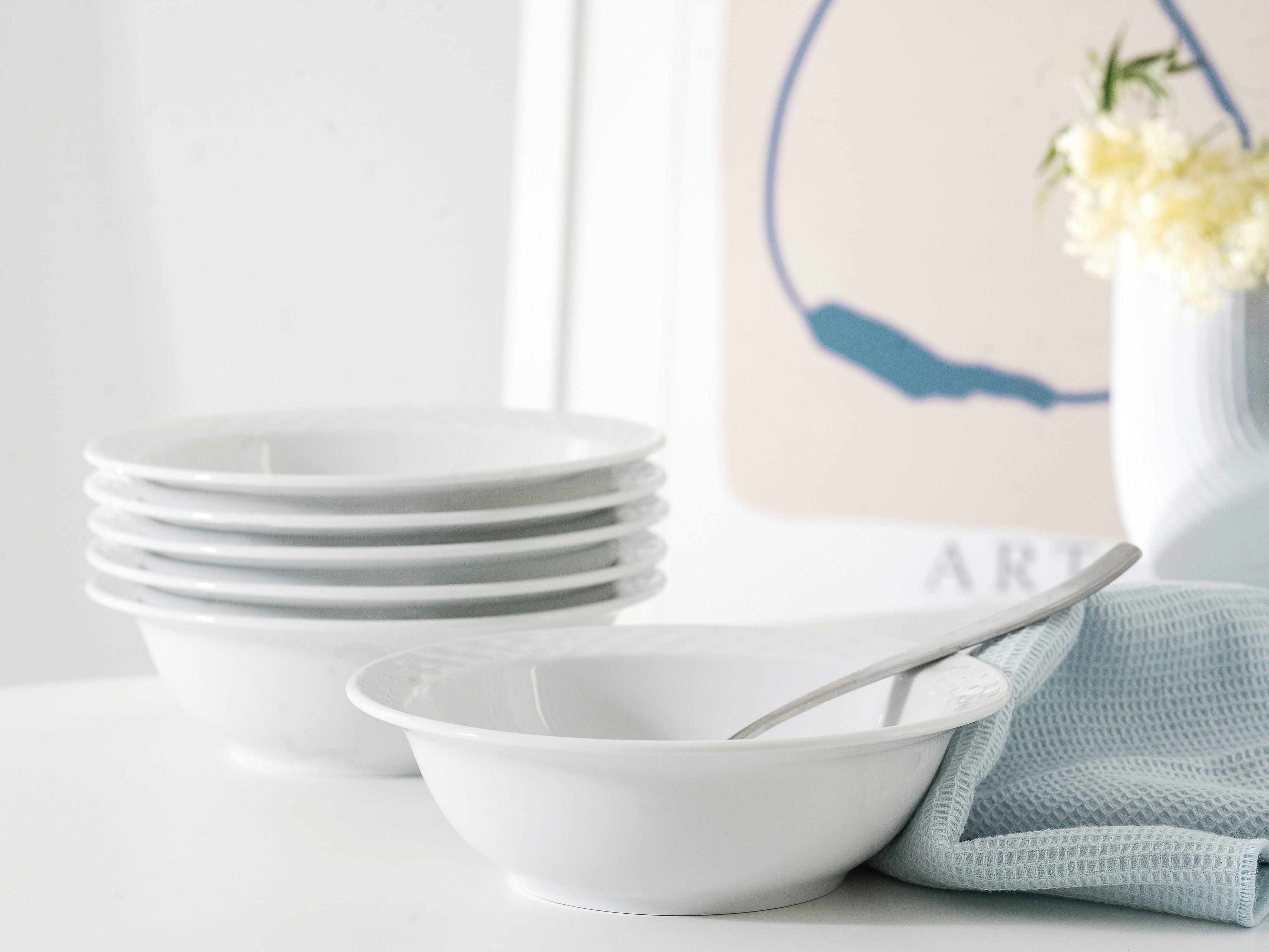 CreaTable Müslischale Polo weiß Porzellan 6 tlg. Polo - weiß - CreaTable