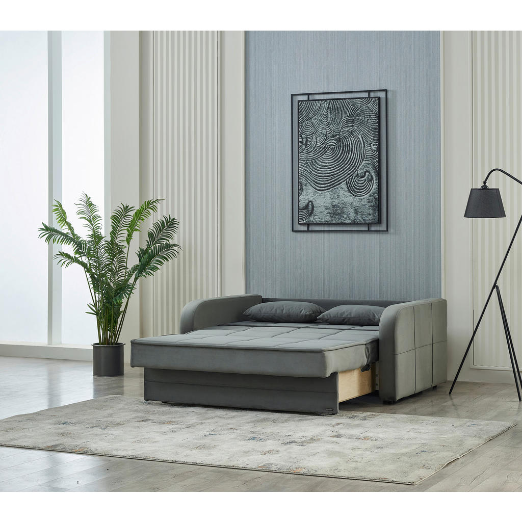 Thumbnail - Schlafsofa Moleron grau B/H/T: ca. 171x94x111 cm
