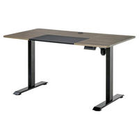 Schreibtisch 920-071V90BK natur Holz Nachbildung schwarz B/H/T: ca. 140x116x70 cm 920-071V90BK - natur/schwarz (140,00/116,00/70,00cm) - Vinsetto