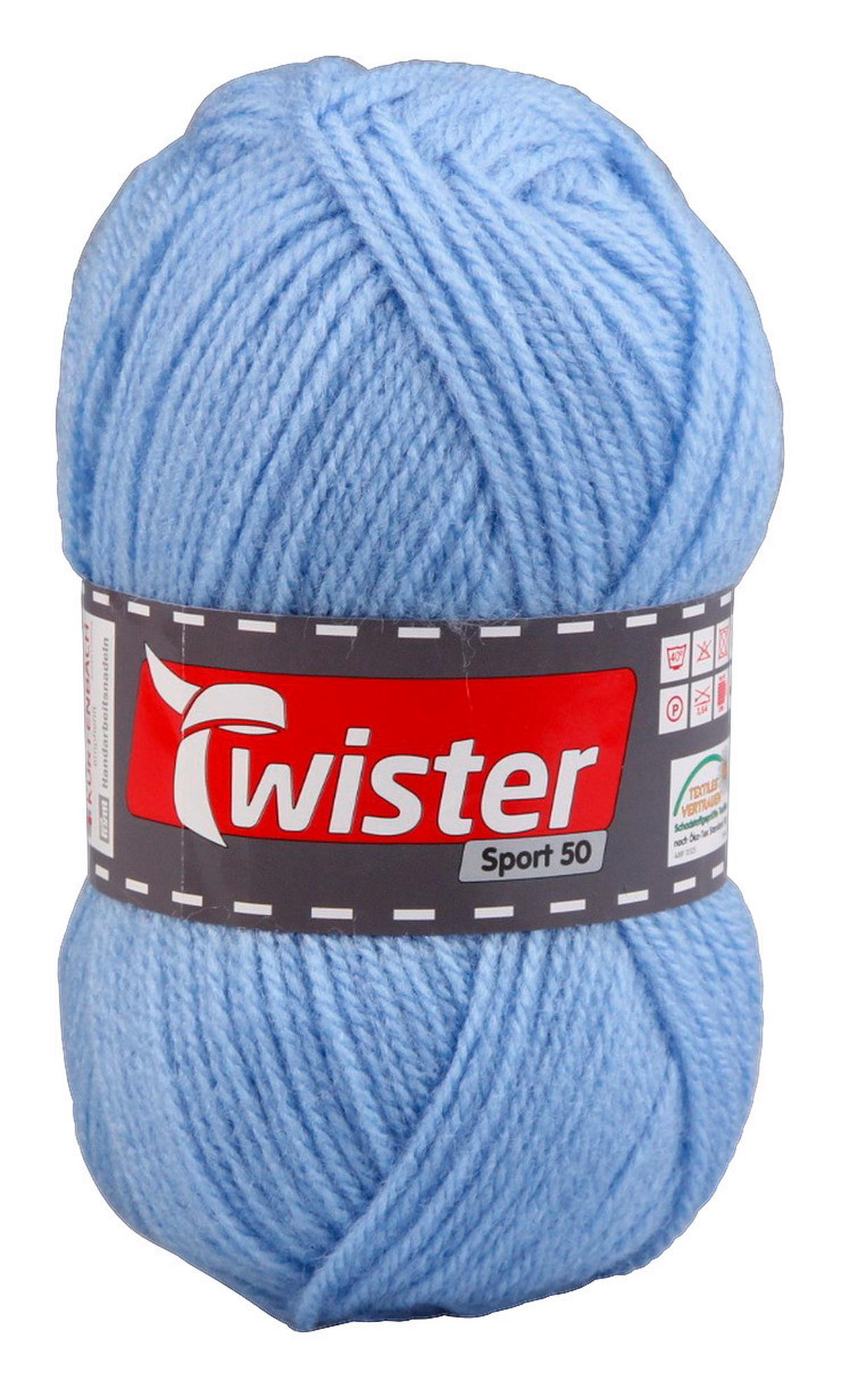 Handstrickgarn Twister Sport uni hellblau L: ca. 15000 cm Twister Sport uni - hellblau (15000,00cm) - Twister