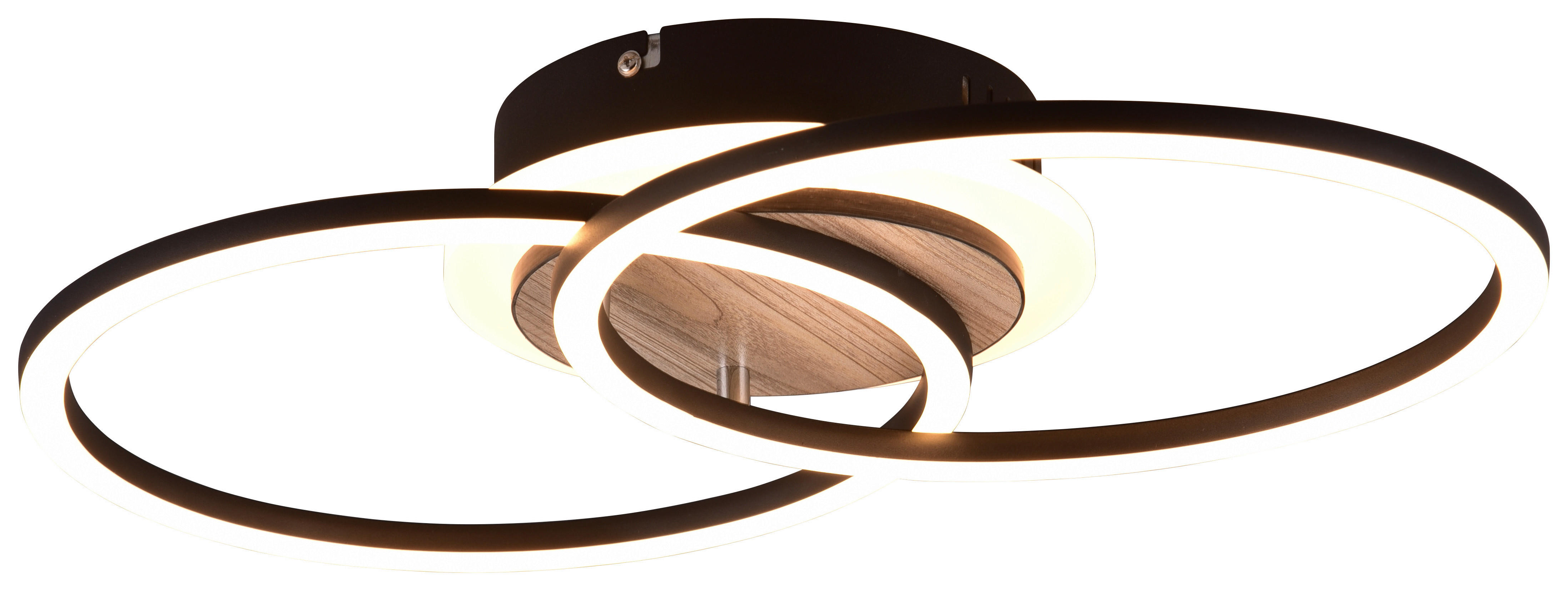 Reality LED-Deckenleuchte R62783635 Giro schwarz MDF Metall Acryl B/H/T: ca. 46x8x28 cm 1 Brennstellen Giro - schwarz (46,00/8,00/28,00cm) - Reality