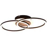 Reality LED-Deckenleuchte R62783635 Giro schwarz MDF Metall Acryl B/H/T: ca. 46x8x28 cm 1 Brennstellen Giro - schwarz (46,00/8,00/28,00cm) - Reality