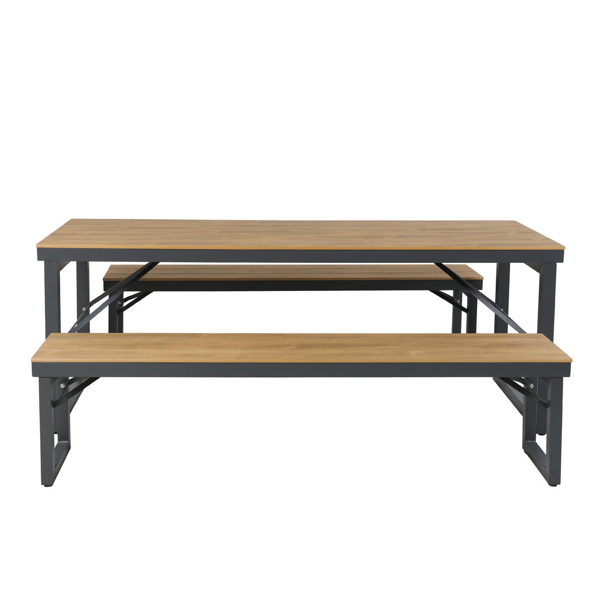AXI Outdoor Living Gartenset Chiant braun Kunststoff B/H/L: ca. 72x75x200 cm Chiant - braun/anthrazit (200,00/72,00/75,00cm) - AXI Outdoor Living