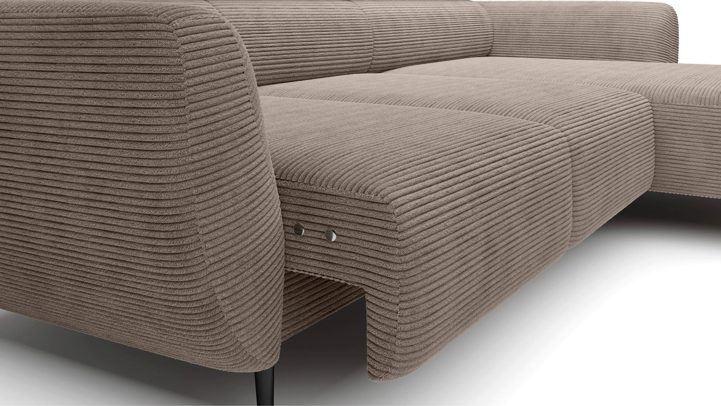 Funktionsecke Alisson-S beige Microfaser B/H/T: ca. 277x98x174 cm Alisson-S - beige/schwarz (277,00/98,00/174,00cm)