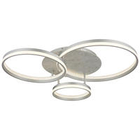 GLOBO LED-Deckenleuchte MARY 62000302 silber klar Opal MDF Kunststoff Metall B/H/L: ca. 85,5x16,7x68,5 cm 1 Brennstellen MARY - klar/Opal (68,50/85,50/16,70cm) - GLOBO