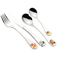 Kinderbesteckset Forest silber Edelstahl 4 tlg. Forest - bunt/silber