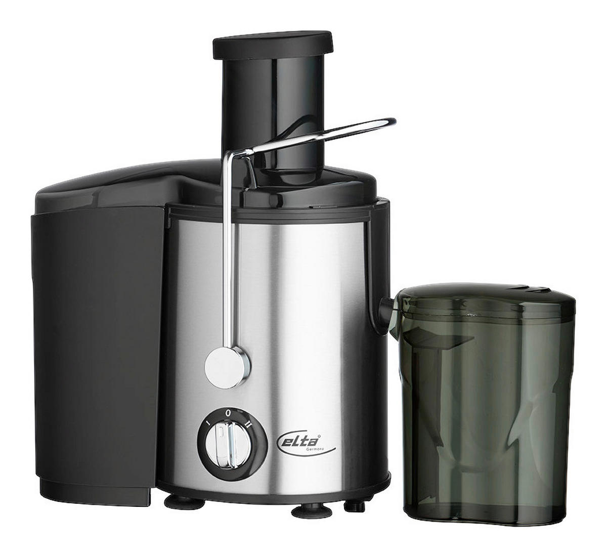 Elta Entsafter PJ-450 schwarz silber Kunststoff Metall B/H/L: ca. 19x31x27 cm Entsafter PJ-450 - schwarz/silber (27,00/19,00/31,00cm) - Elta