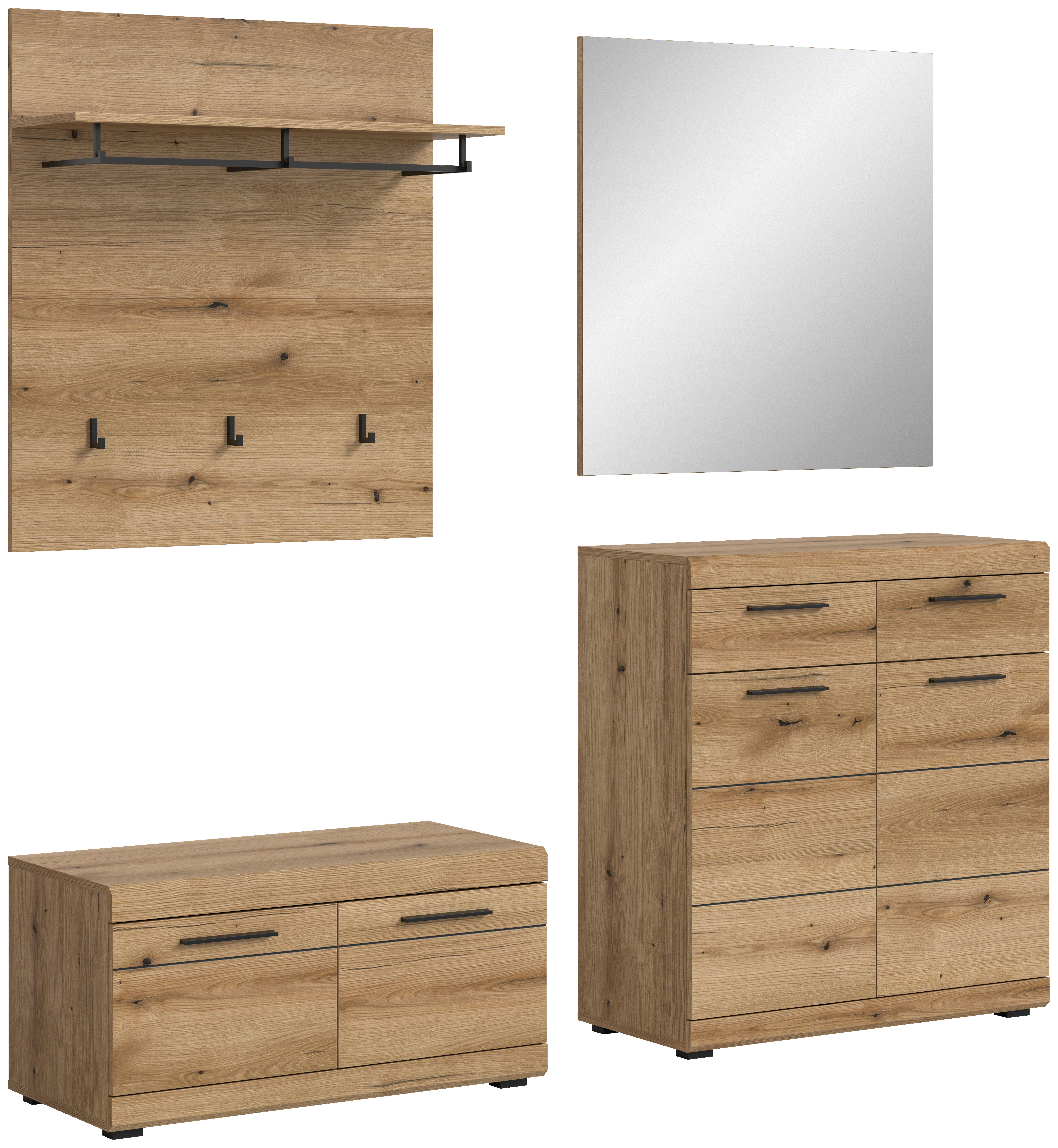 Garderobe SCOUT Evoke Oak Nachbildung B/H/T: ca. 195x197x40 cm SCOUT - (195,00/197,00/40,00cm) - xonox.home