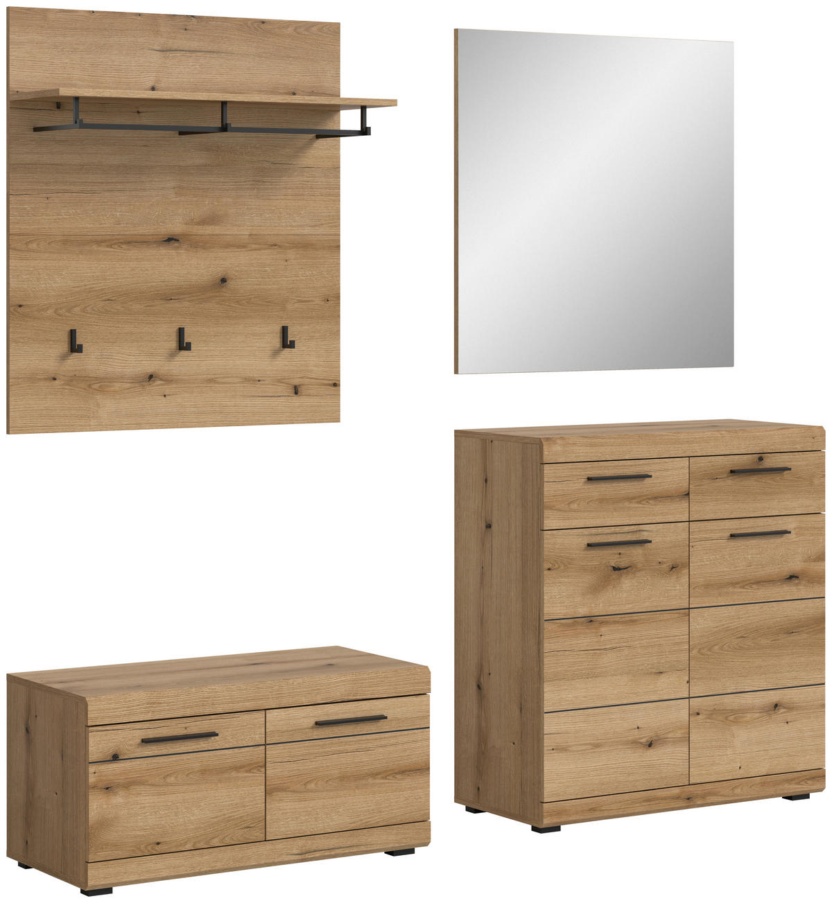 Garderobe SCOUT Evoke Oak Nachbildung B/H/T: ca. 195x197x40 cm SCOUT - (195,00/197,00/40,00cm) - xonox.home