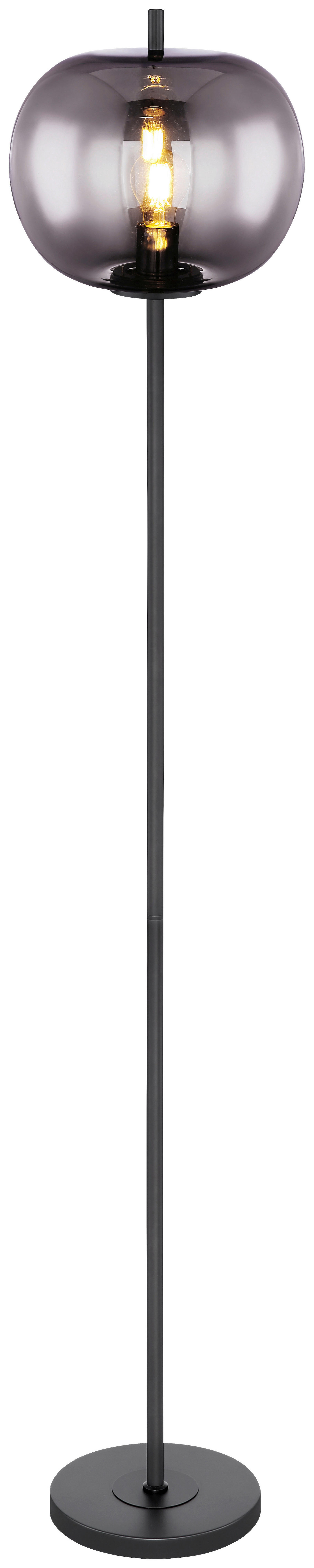 GLOBO Stehleuchte Blacky 15345S schwarz Metall Glas H/D: ca. 160x30 cm E27 1 Brennstellen Blacky - schwarz (30,00/160,00cm) - GLOBO