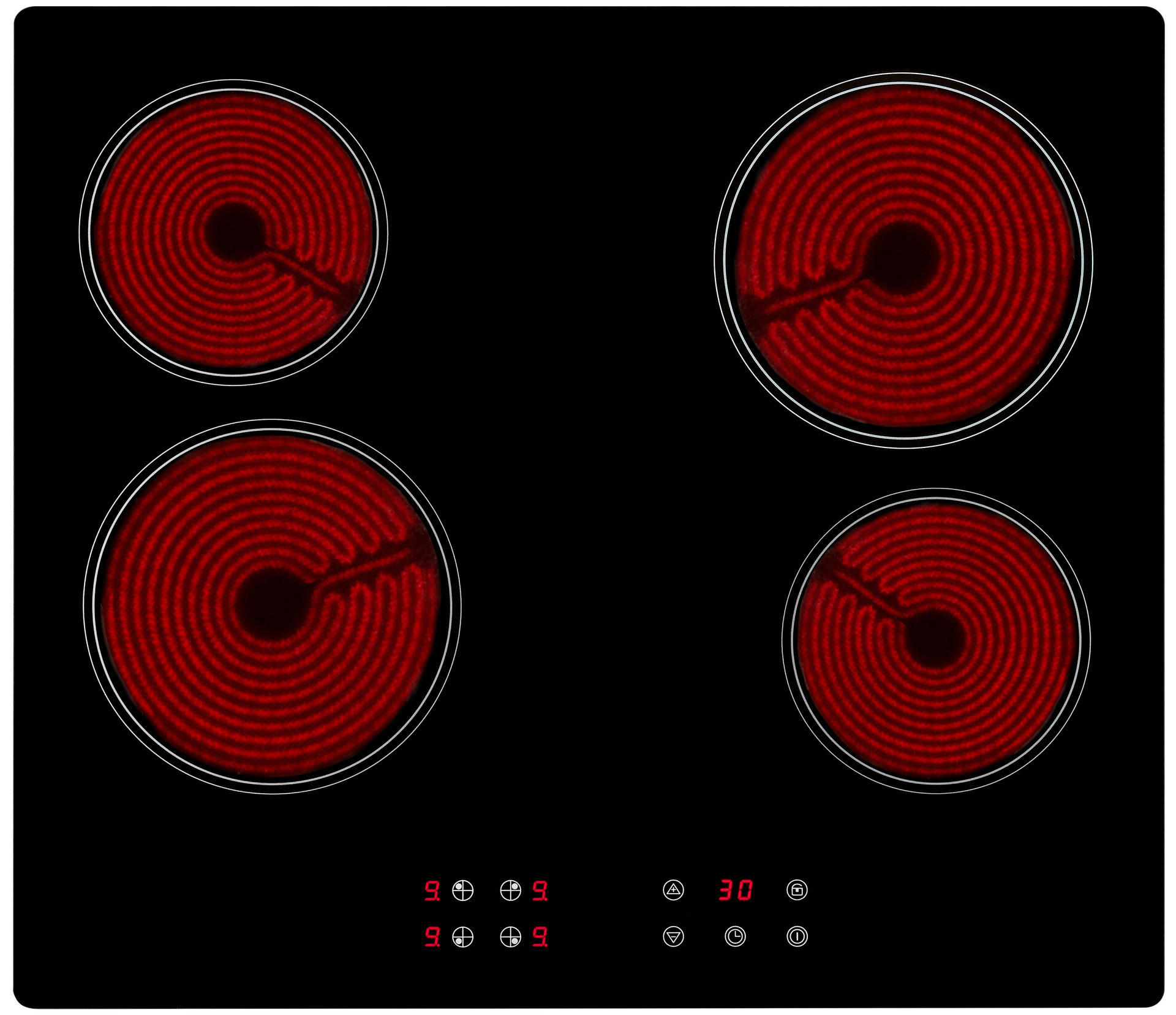 exquisit Glaskeramikkochfeld EKC601-2.2 schwarz B/H/T: ca. 58x5x51 cm EKC601-2.2 - schwarz (58,00/5,00/51,00cm) - exquisit