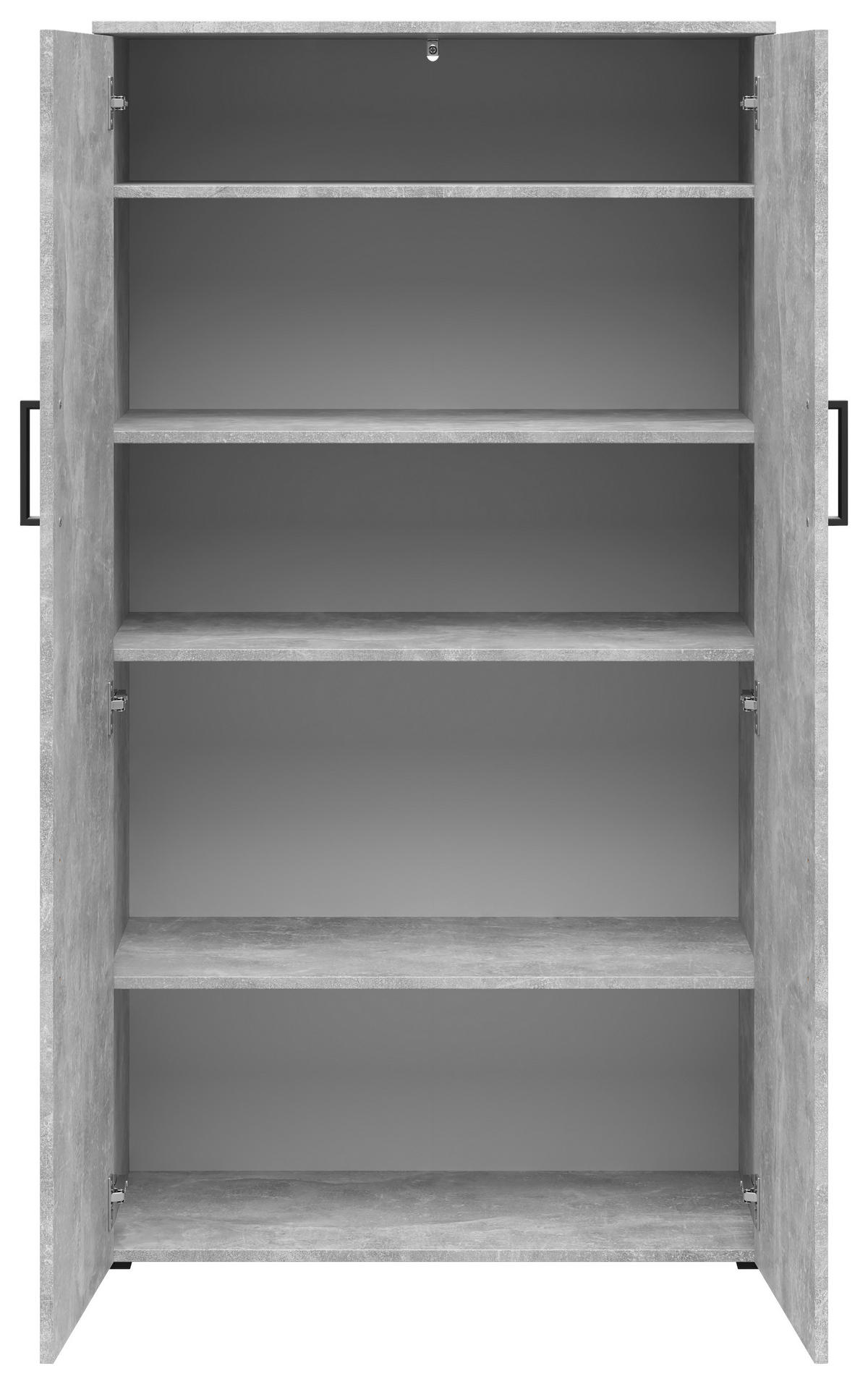 Schrank Multi-Stauraum Typ 35 Beton Optik B/H/T: ca. 80x147x40 cm Multi-Stauraum Typ 35 - Beton (80,00/147,00/40,00cm)