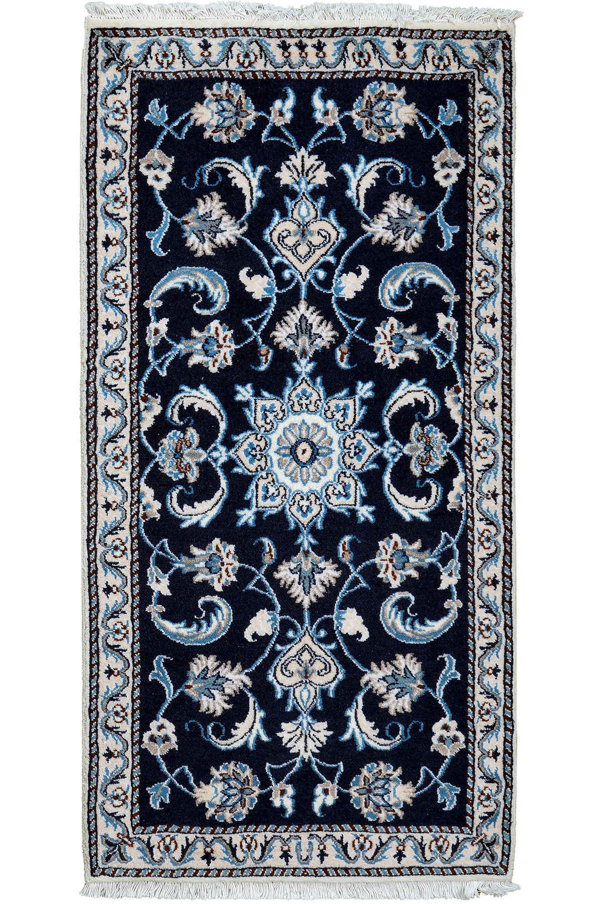 PersaTepp Teppich Nain 12La beige B/H/L: ca. 68x1x135 cm Nain 12La - blau/beige (135,00/68,00/1,00cm) - PersaTepp