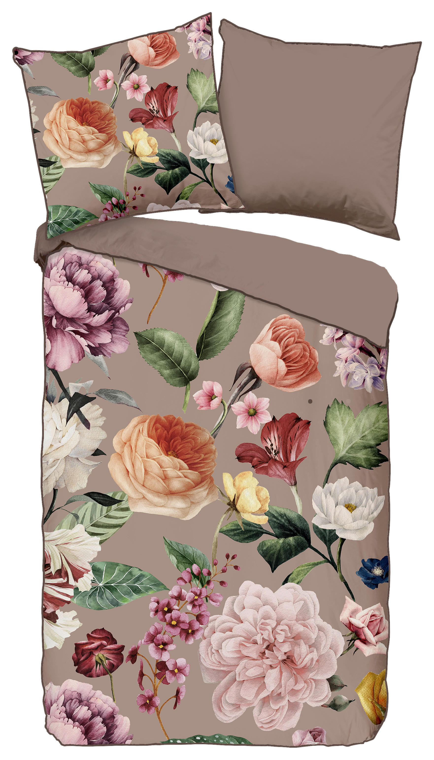 Baumwoll Bettwäsche Fiori Satin