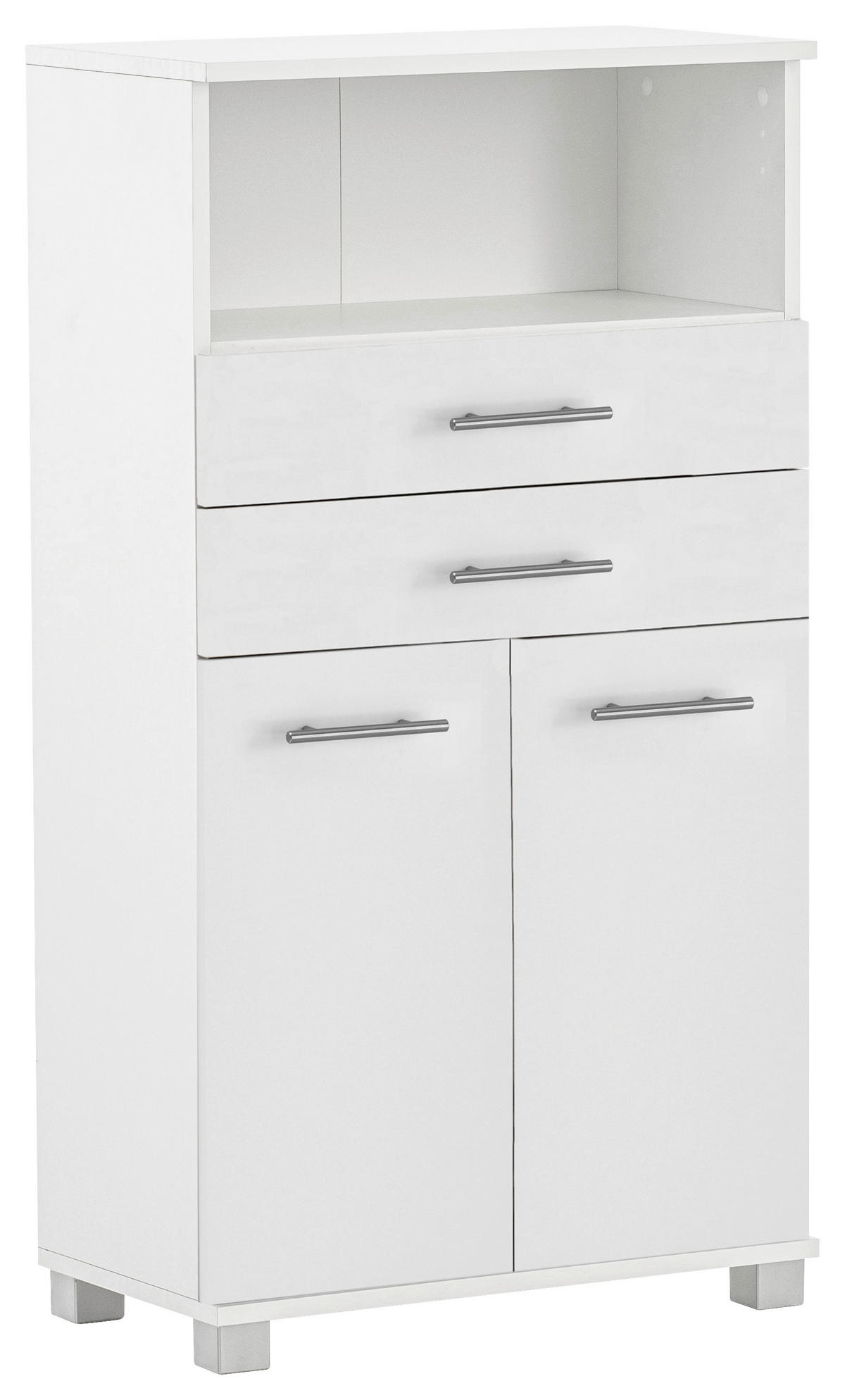 Highboard Emmi weiß matt B/H/T: ca. 59,8x110,5x32,6 cm Emmi - weiß (59,80/110,50/32,60cm) - Schildmeyer