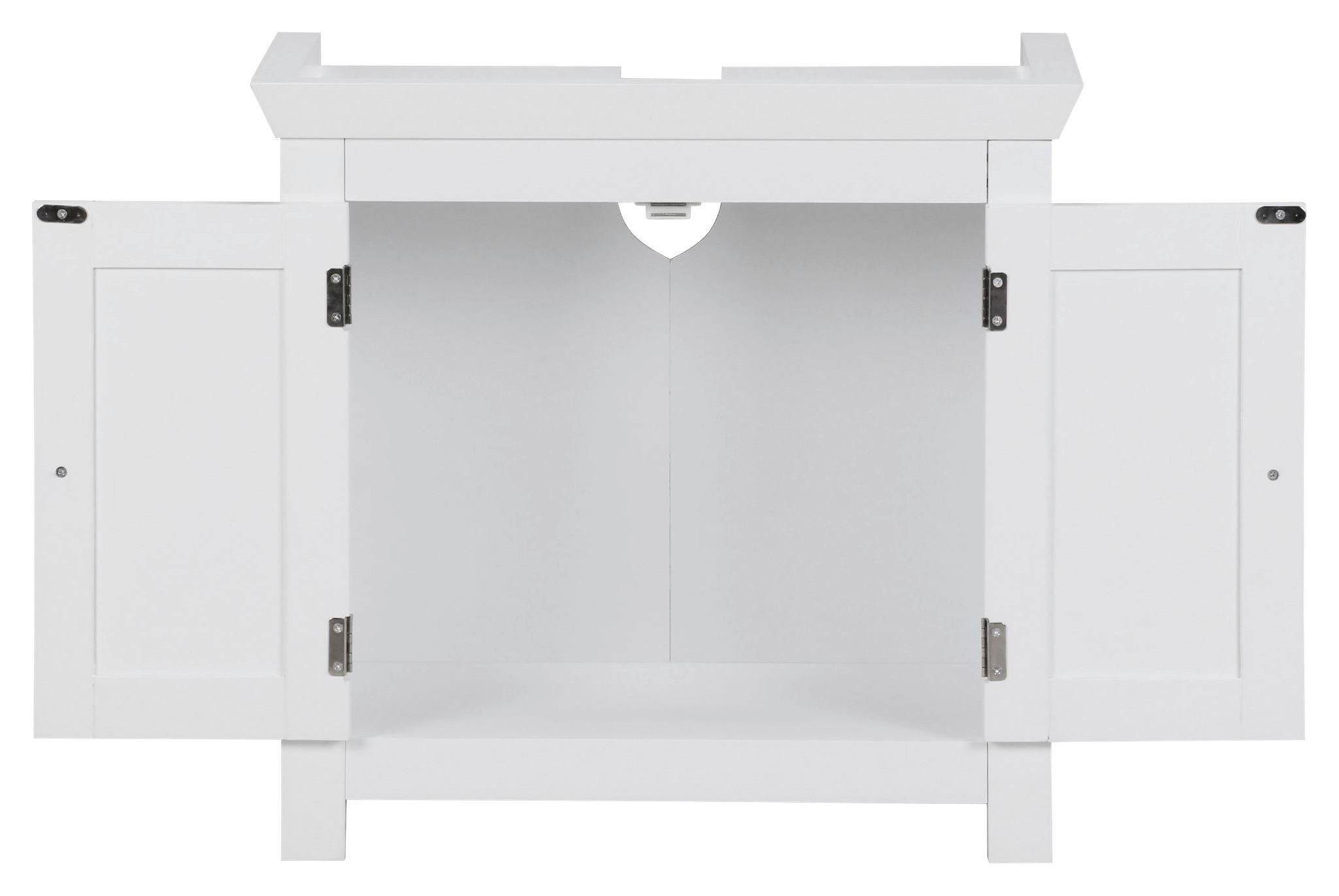 Waschbeckenunterschrank weiß B/H/T: ca. 30x56x57 cm Waschbeckenunterschrank - weiß (30,00/56,00/57,00cm) - Wohnling