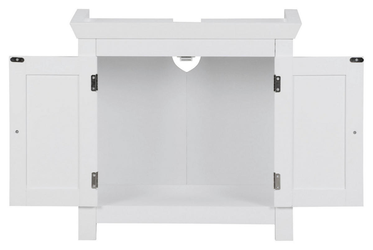 Waschbeckenunterschrank weiß B/H/T: ca. 30x56x57 cm Waschbeckenunterschrank - weiß (30,00/56,00/57,00cm) - Wohnling