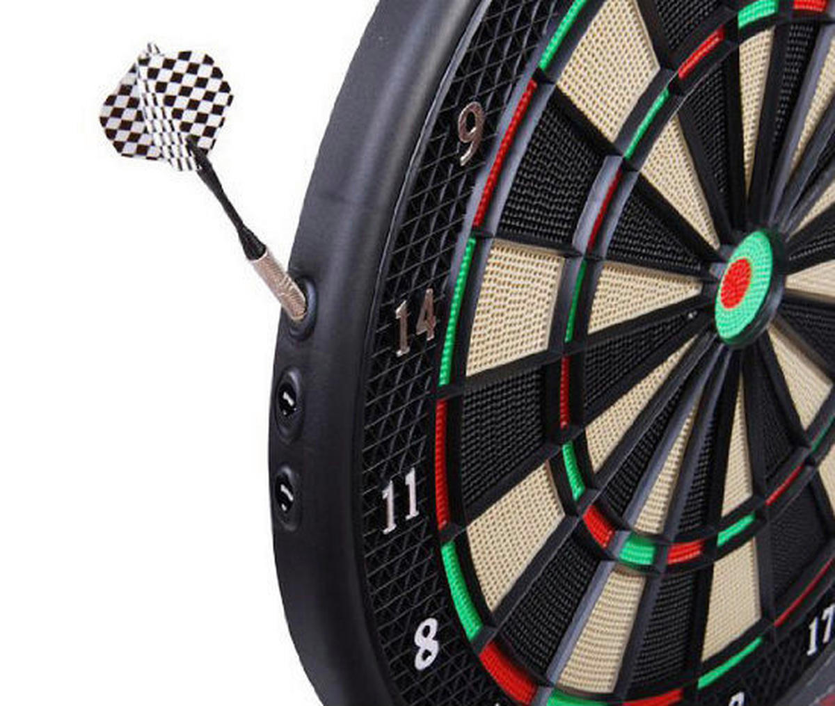 HOMCOM Dartscheibe B/H/T: ca. 44x51,5x3,2 cm Elektronische_Dartscheibe - schwarz (44,00/51,50/3,20cm) - HOMCOM