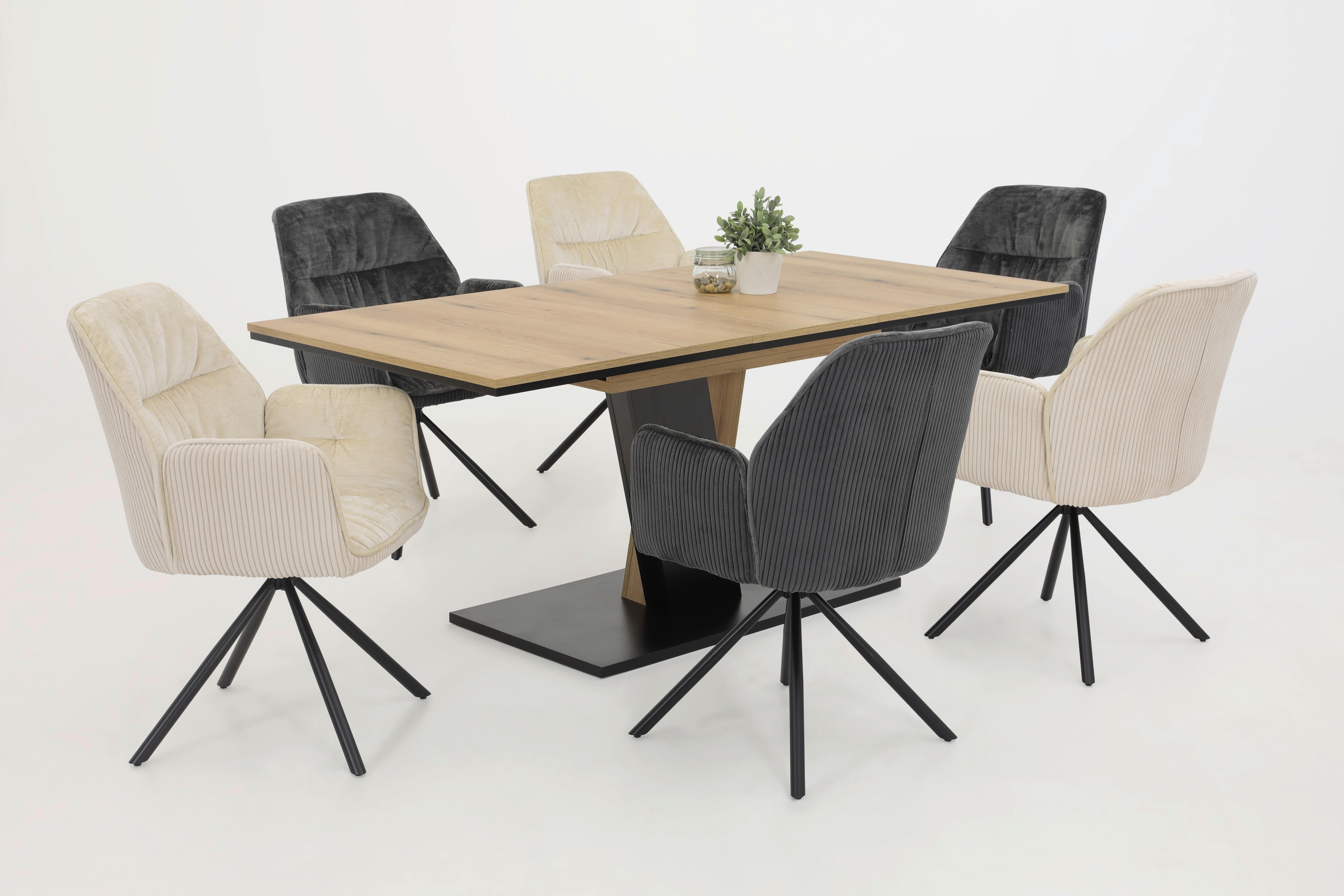 Sessel Amira, 2er-Set anthrazit B/H/T: ca. 56x89x61 cm Amira, 2er-Set - anthrazit (56,00/89,00/61,00cm) - Hela
