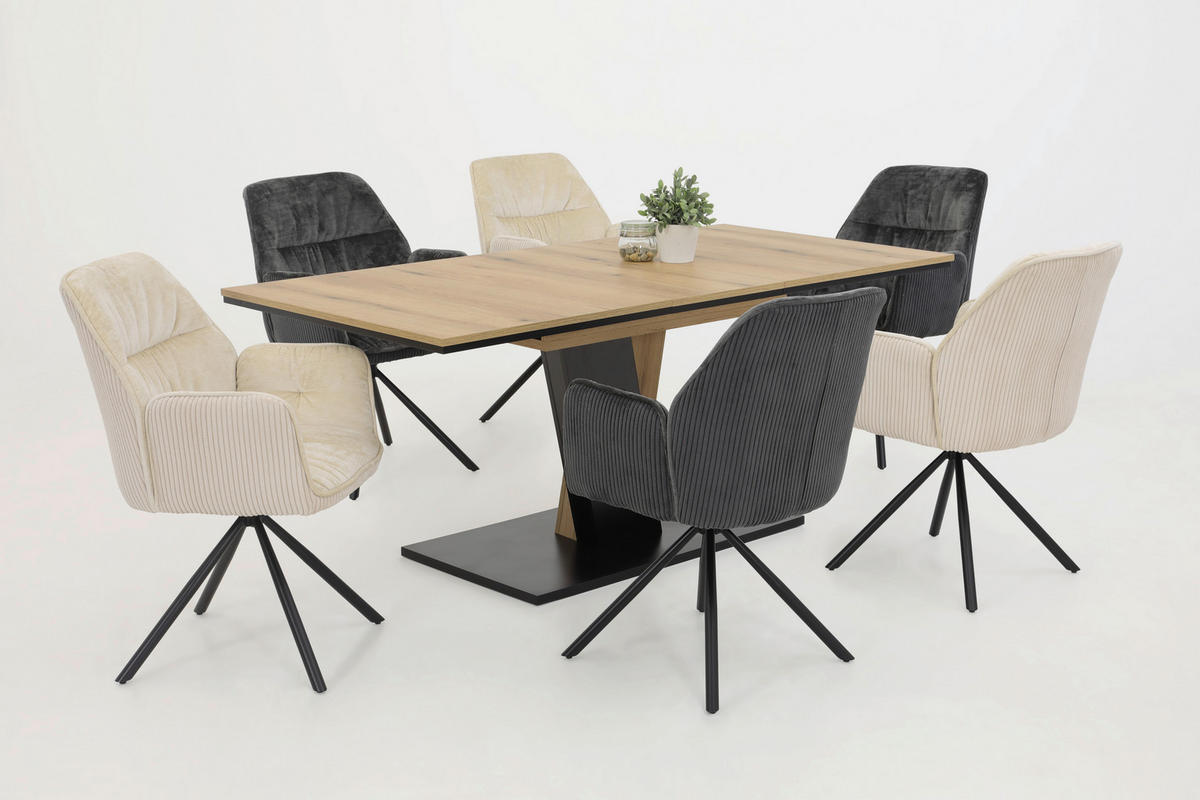 Sessel Amira, 2er-Set anthrazit B/H/T: ca. 56x89x61 cm Amira, 2er-Set - anthrazit (56,00/89,00/61,00cm) - Hela