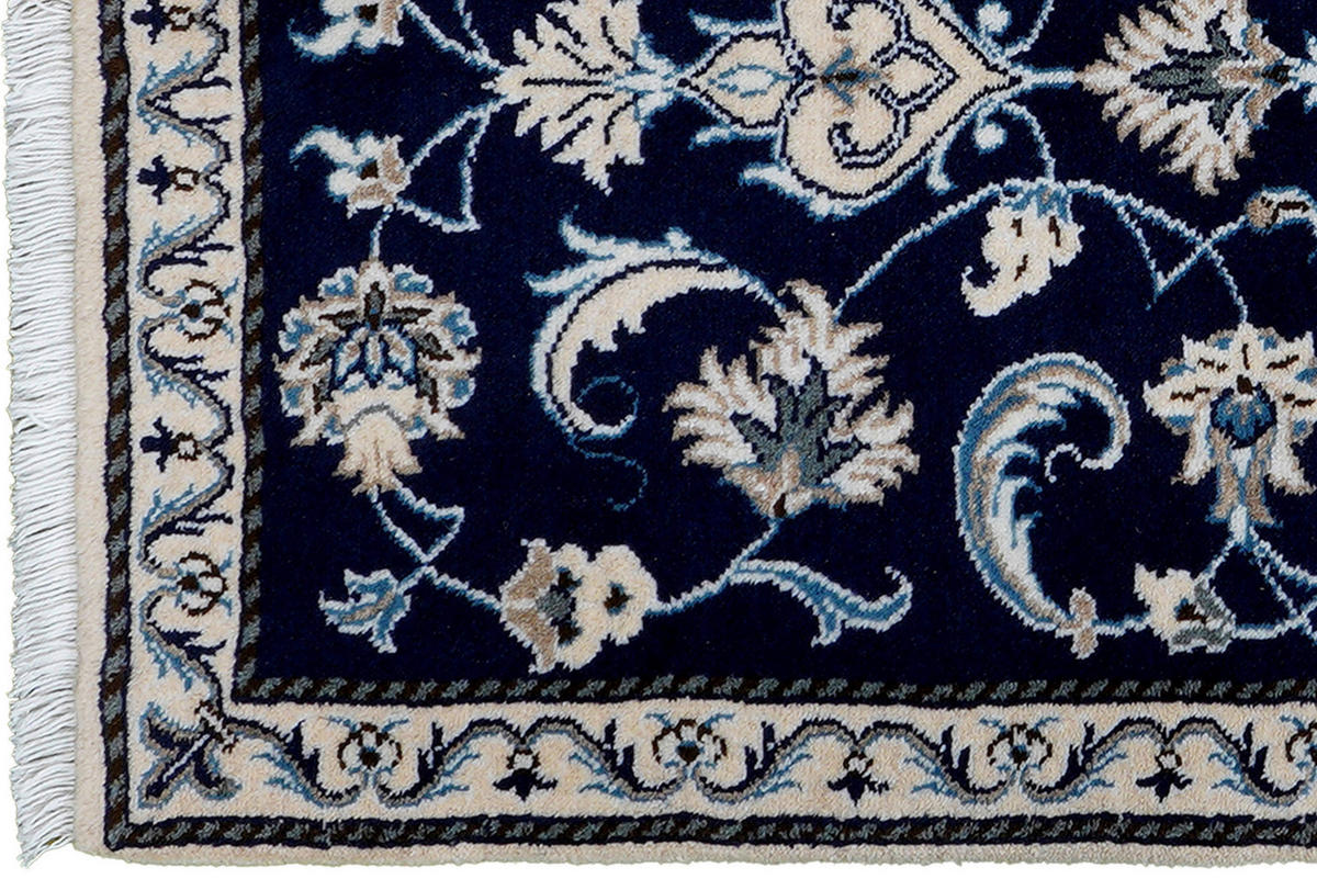 PersaTepp Teppich Nain 12La beige B/H/L: ca. 66x1x132 cm Nain 12La - blau/beige (132,00/66,00/1,00cm) - PersaTepp