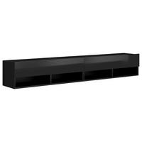 TV-Board Derby schwarz matt schwarz Hochglanz B/H/T: ca. 200x30x31 cm Derby - schwarz (200,00/30,00/31,00cm) - WIPMEB