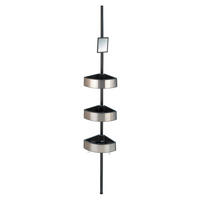Teleskop Duschecke schwarz Kunststoff H/D: ca. 260x2,5 cm Teleskop-Duschecke - schwarz/Chrom (2,50/260,00cm) - WENKO