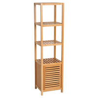 Badschrank natur Edelstahl B/H/L: ca. 33x36x140 cm Badschrank - natur (140,00/33,00/36,00cm) - HOMCOM