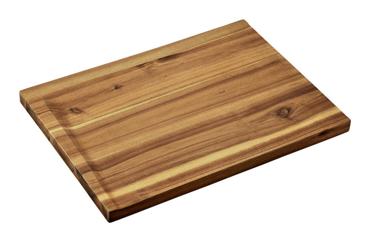 Kesper Tranchierbrett braun Akazie B/H/L: ca. 28x2,8x38 cm Tranchierbrett - braun (38,00/28,00/2,80cm) - Kesper