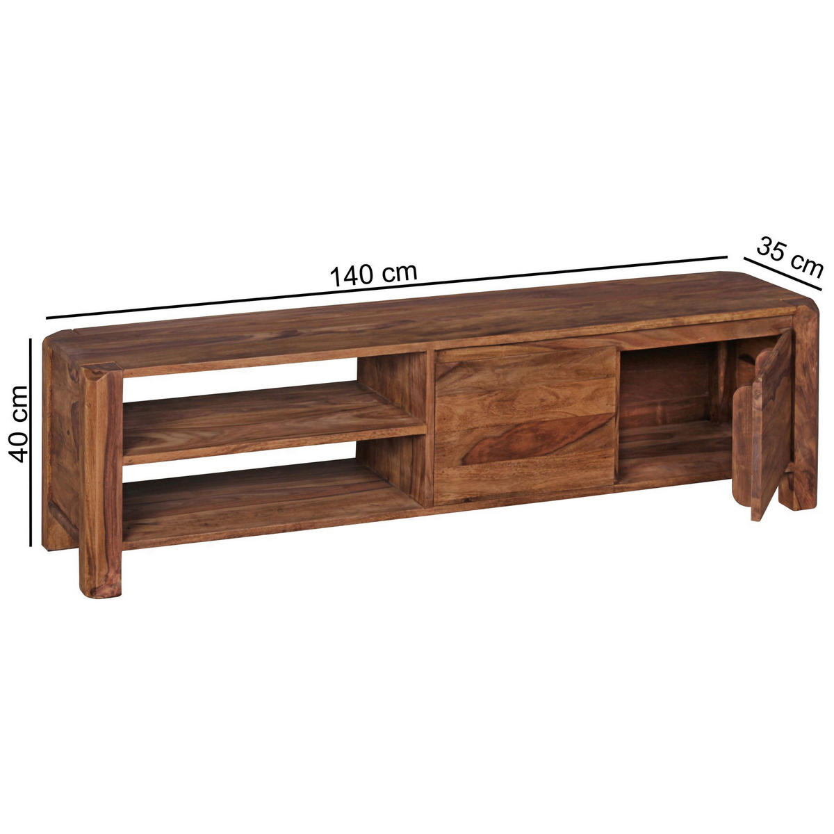 Lowboard natur B/H/T: ca. 140x40x35 cm Lowboard - natur (140,00/40,00/35,00cm) - Wohnling