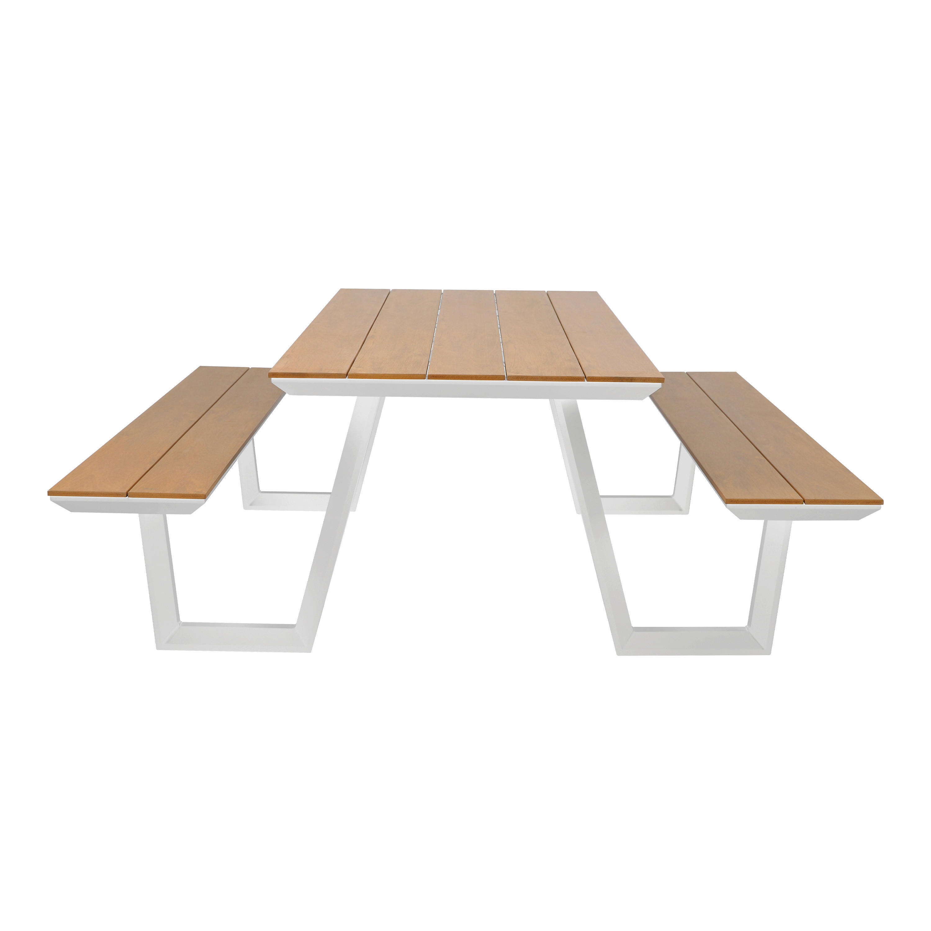 AXI Outdoor Living Picknickset Nori braun Metall B/H/L: ca. 200x75x190 cm Nori - braun/weiß (190,00/200,00/75,00cm) - AXI Outdoor Living