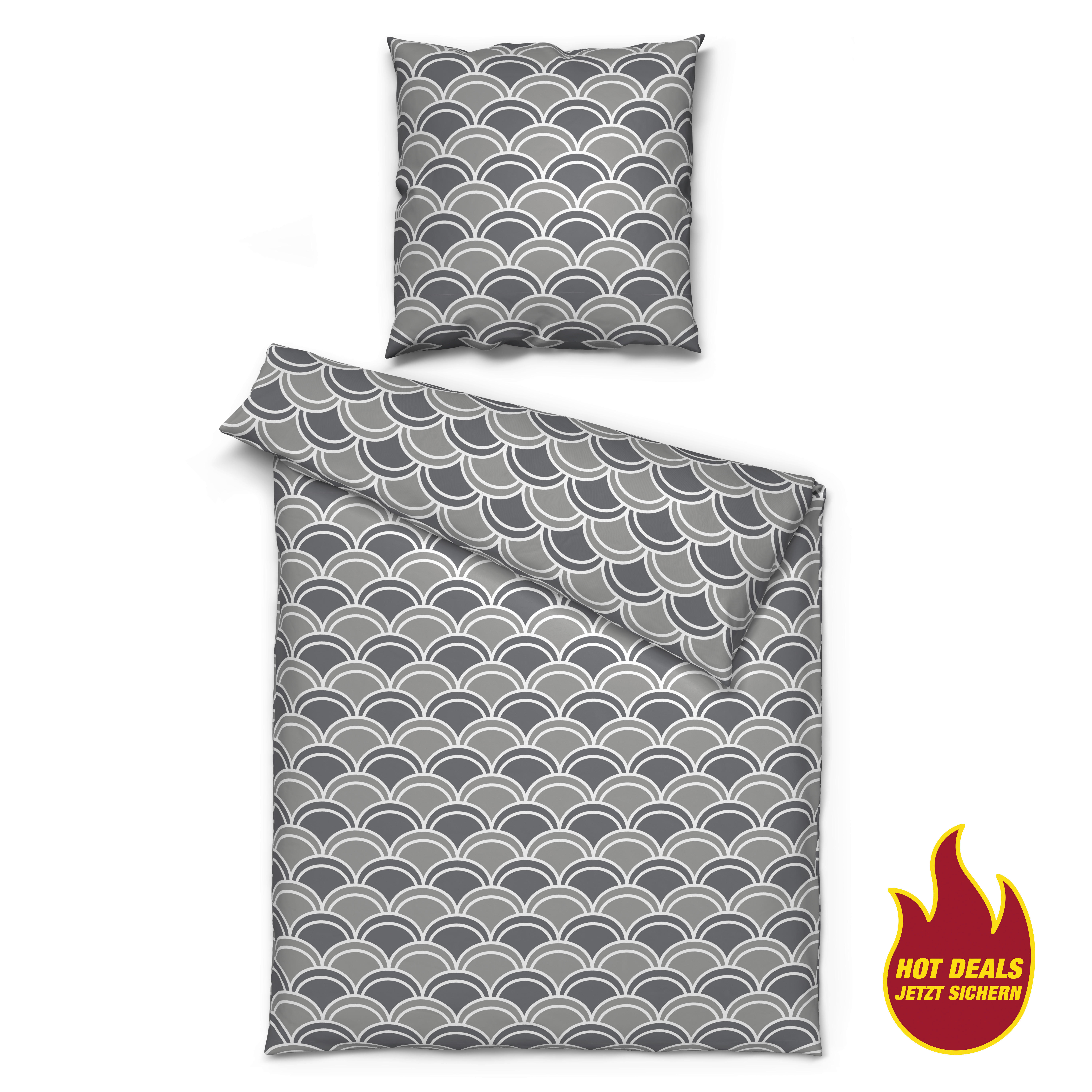 Microfaser Bettwäsche Bettwäsche_Microfaser Bogen grau - grau (135,00/200,00cm) - Sensation