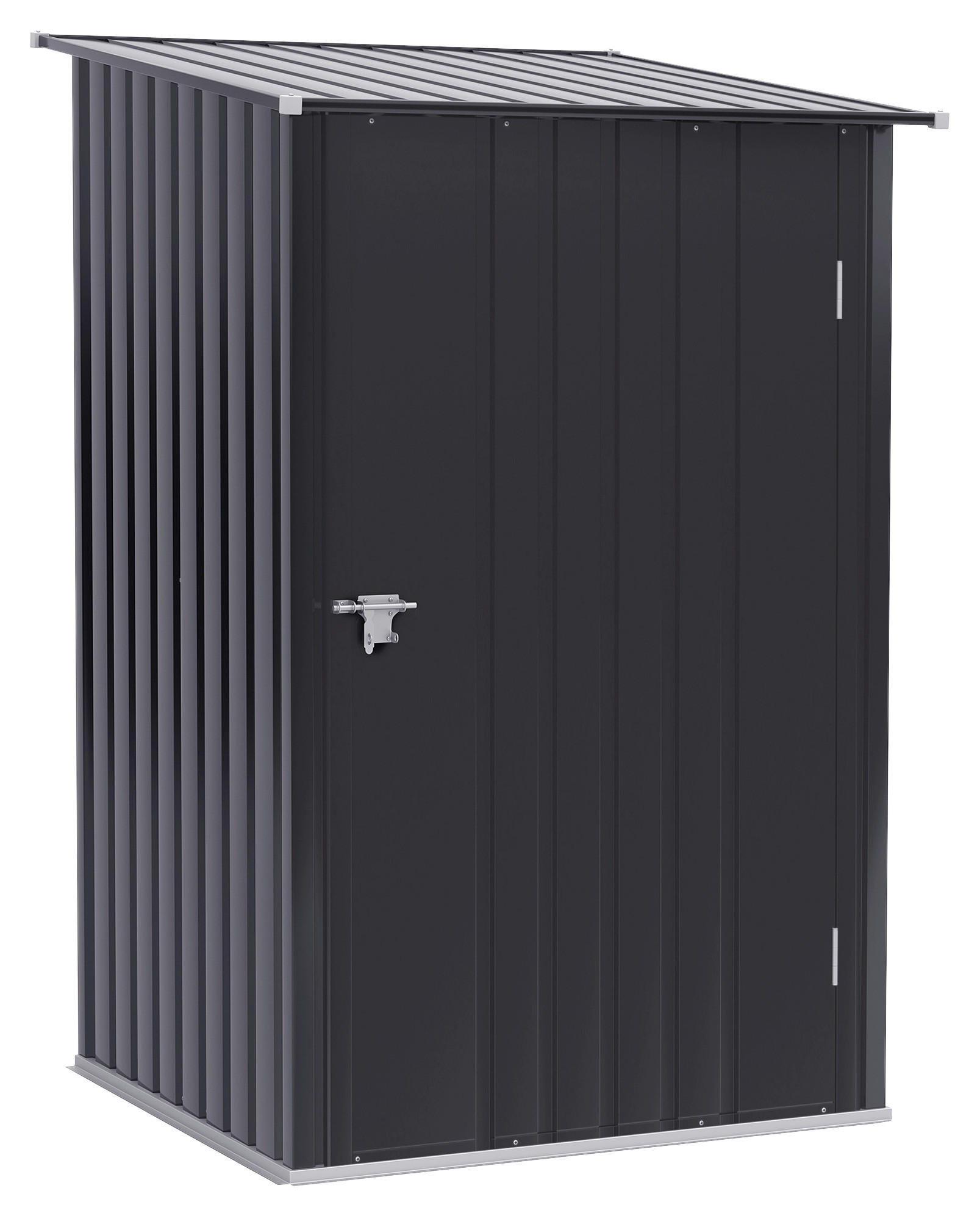 Outsunny Gerätehaus mit Pultdach dunkelgrau B/H/L: ca. 103x160x100 cm Gerätehaus_mit_Pultdach - dunkelgrau (100,00/103,00/160,00cm) - Outsunny