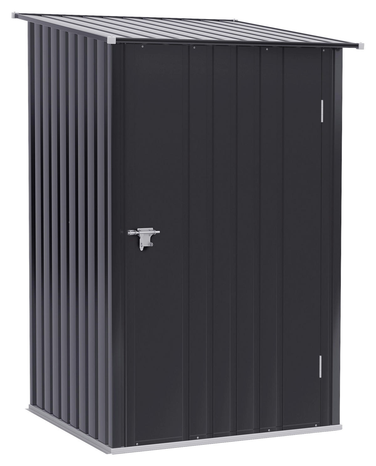 Outsunny Gerätehaus mit Pultdach dunkelgrau B/H/L: ca. 103x160x100 cm Gerätehaus_mit_Pultdach - dunkelgrau (100,00/103,00/160,00cm) - Outsunny