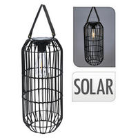 Solarlampe schwarz Metall B/H: ca. 17x38 cm Solarlampe - schwarz (17,00/38,00cm)