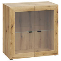 Vitrine System 64 Eiche Evoke Oak Nachbildung B/H/T: ca. 64x64x35 cm System 64 - Eiche (64,00/64,00/35,00cm)