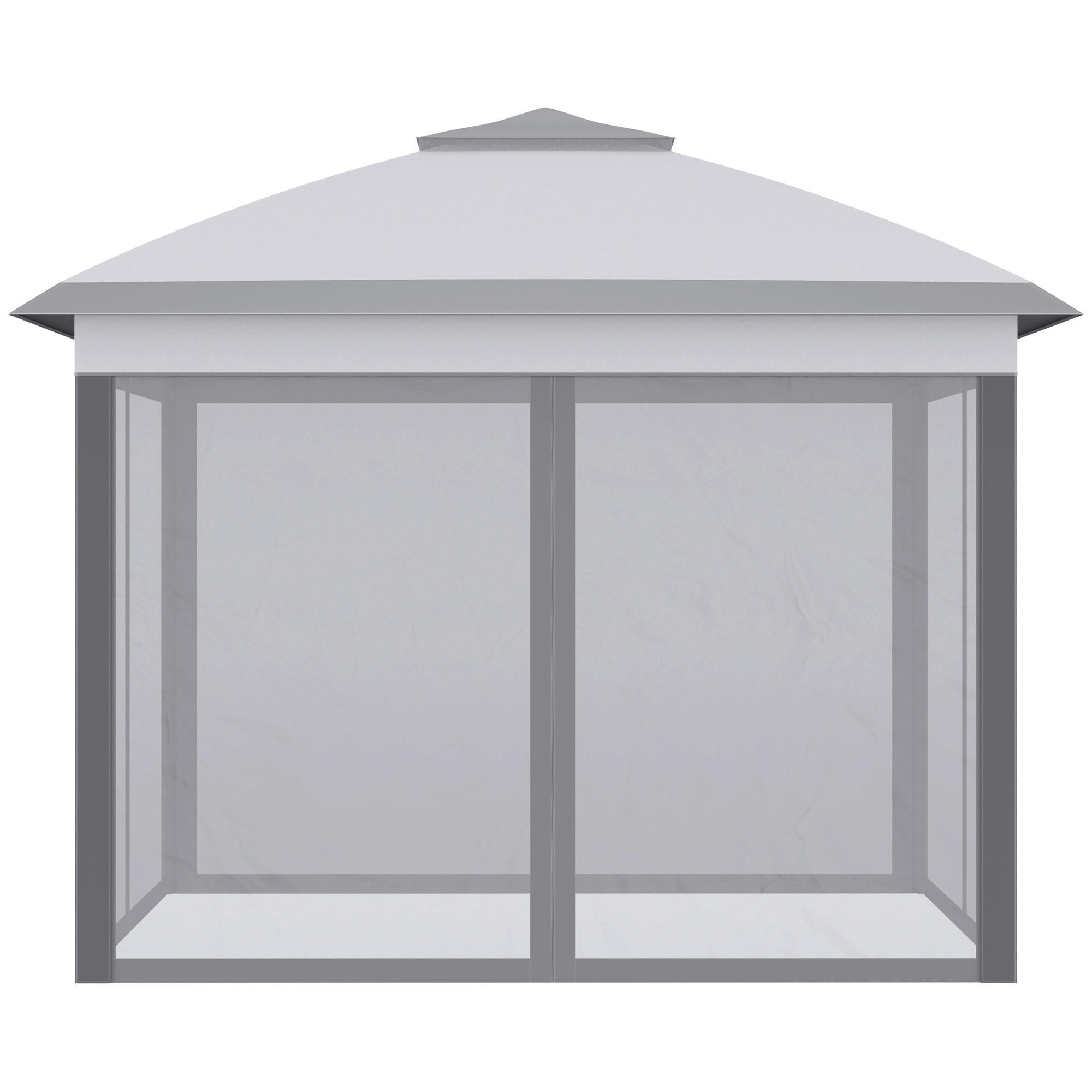 Thumbnail - Outsunny Pavillon grau Metall B/H/L: ca. 330x288x330 cm