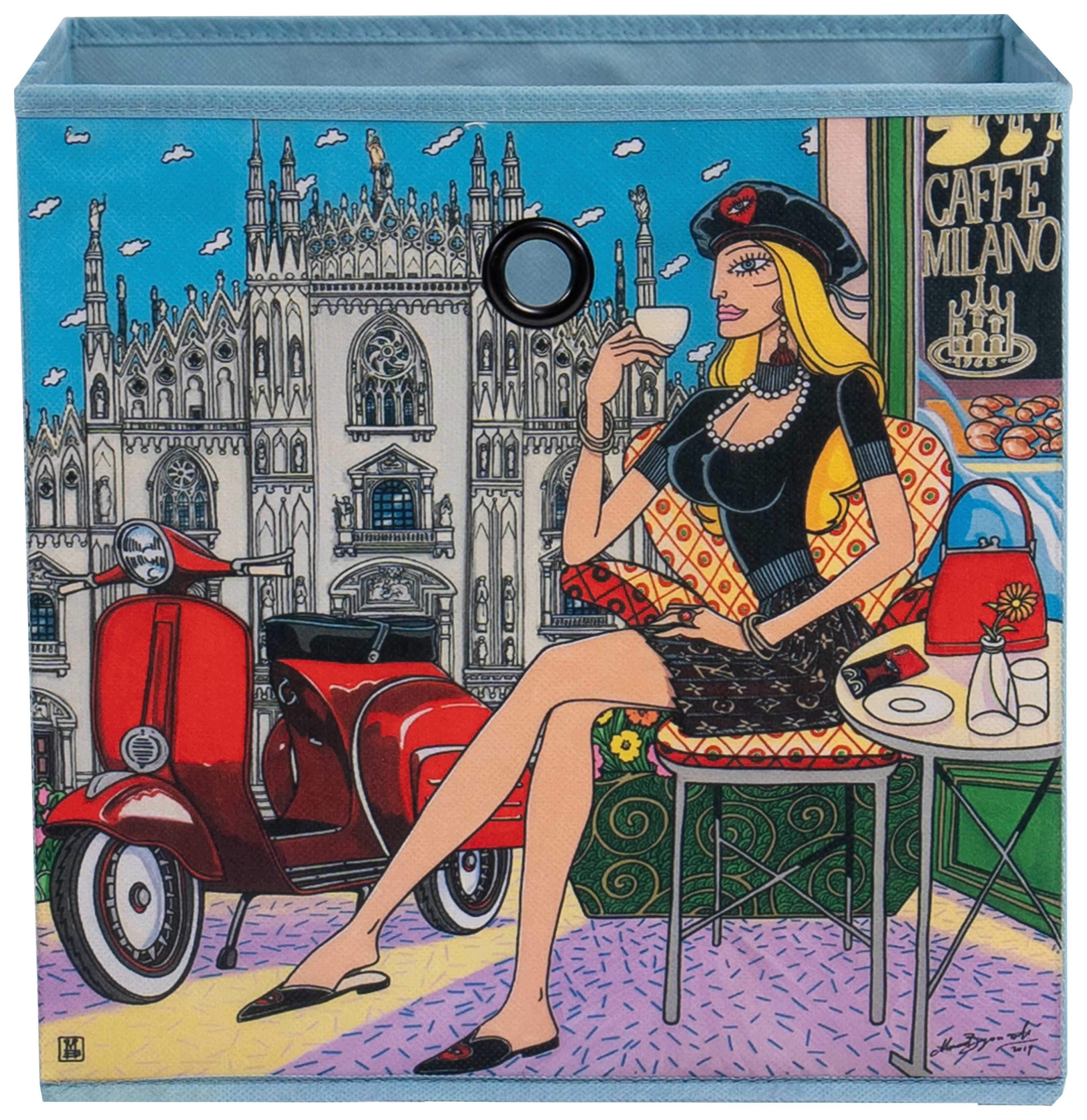 Stoffbox Stoffbox hellblau B/H/T: ca. 32x32x32 cm Stoffbox - bunt (32,00/32,00/32,00cm)