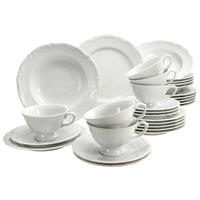 CreaTable Kombiservice Maria Theresia weiß Porzellan 30 tlg. Maria Theresia - weiß - CreaTable