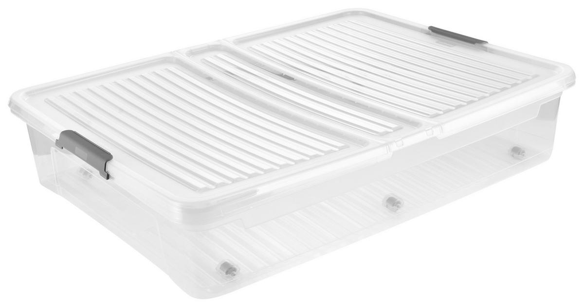 keeeper Haushaltshelfer transparent Unterbettbox_mit_Rollen_leo - transparent - keeeper