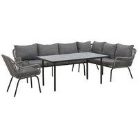 POCOline Gartensitzgruppe Milos dunkelgrau Stahl Milos - dunkelgrau - POCOline