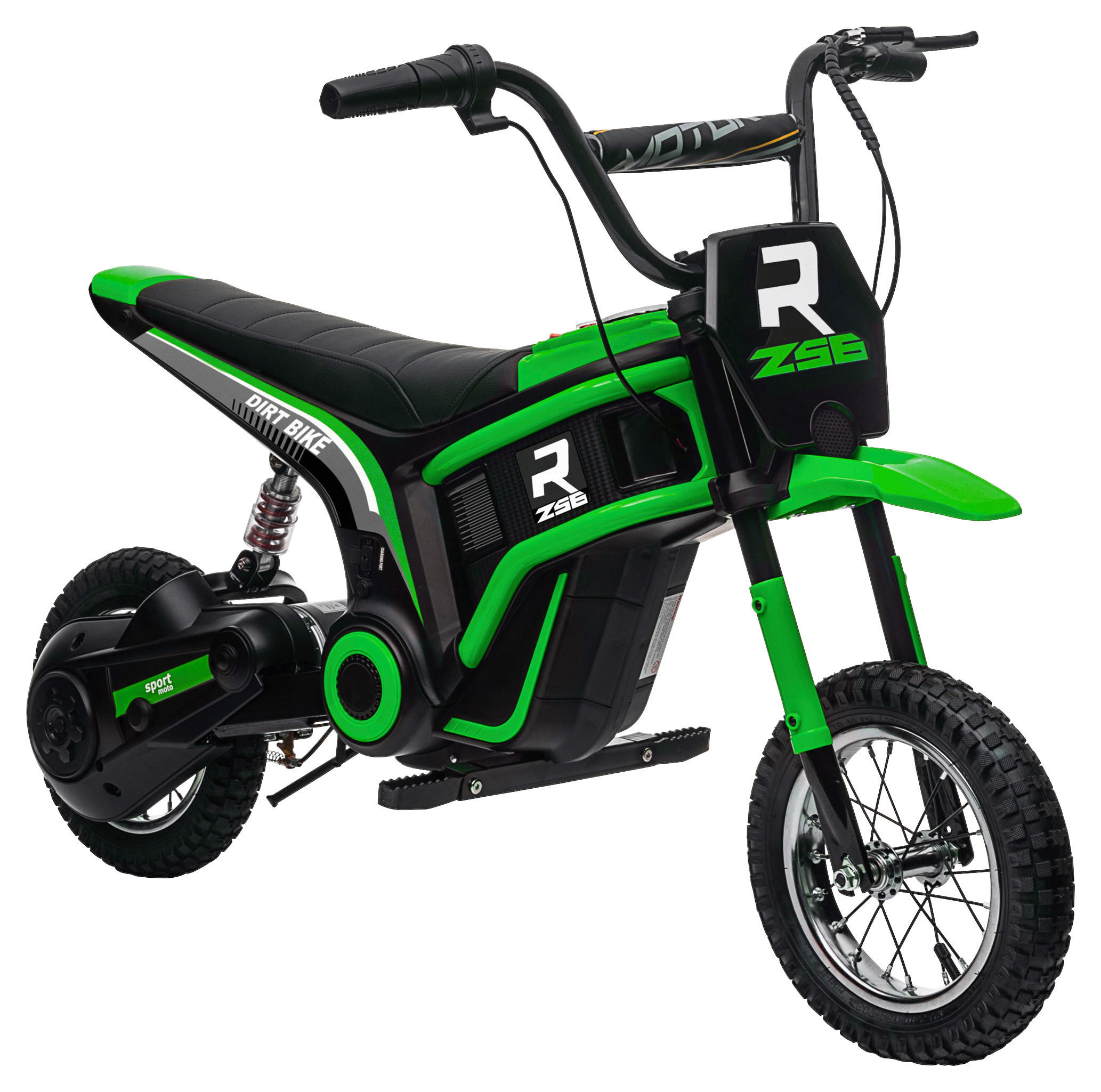 HOMCOM Kinder-Elektromotorrad grün B/H/L: ca. 64x76,5x119 cm Kinder-Elektromotorrad - grün (119,00/64,00/76,50cm) - HOMCOM