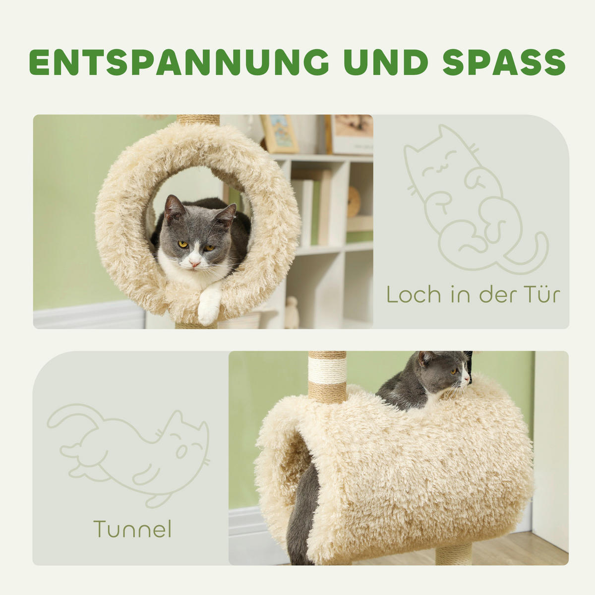 PawHut Kratzbaum braun Polyester B/H/L: ca. 34x98x48 cm Kratzbaum - braun (48,00/34,00/98,00cm) - PawHut