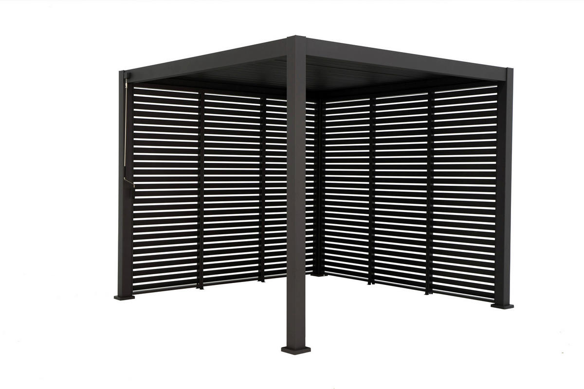 Mirador Lamellen-Seitenteil für Pergola Deluxe anthrazit Aluminium B/H/L: ca. 93x236,1x6 cm Deluxe - anthrazit (6,00/93,00/236,10cm) - Mirador