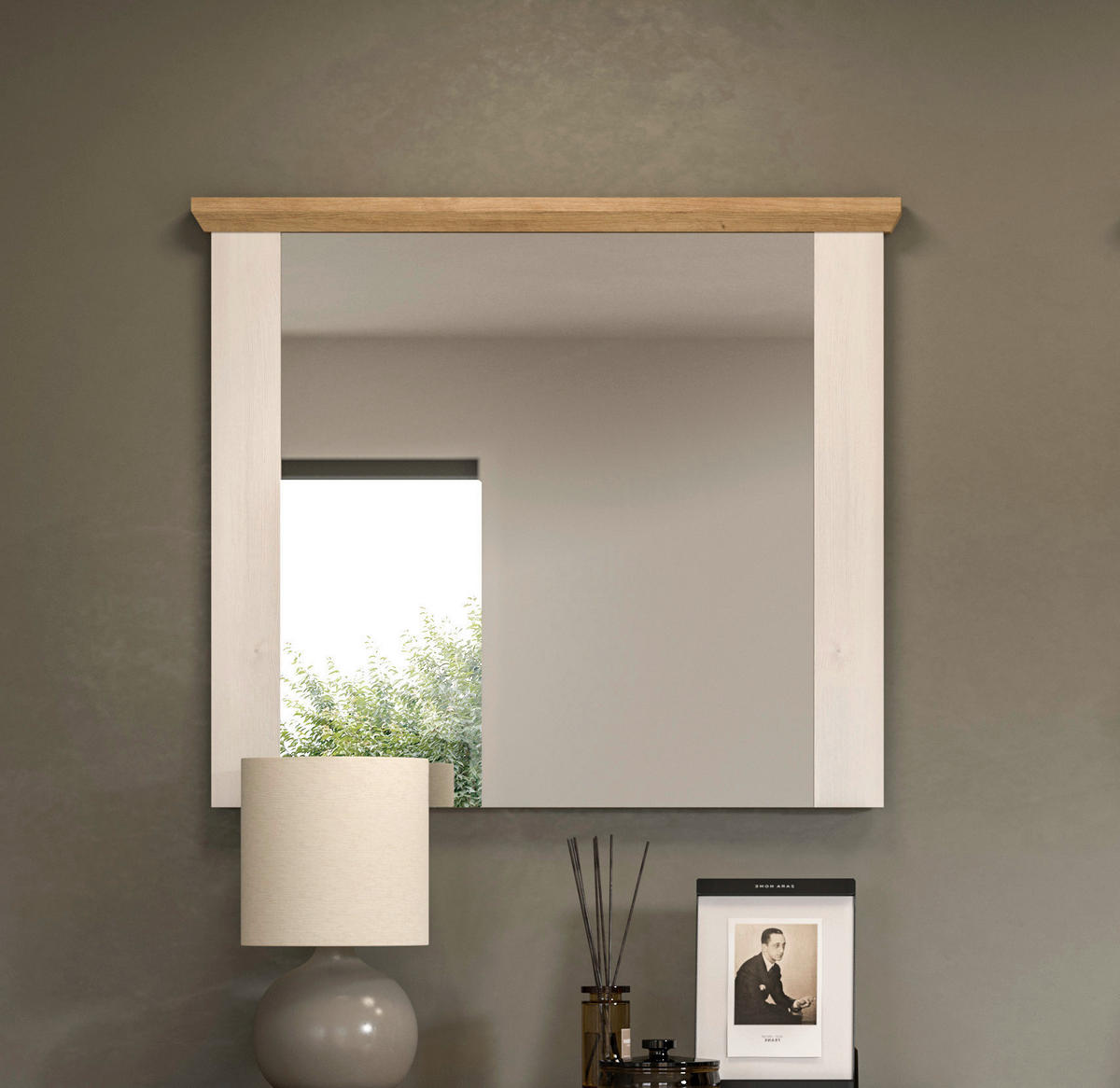 Wandspiegel Verona Sibiu Lärche Nachbildung Eiche Artisan Nachbildung B/H/T: ca. 82x70x4 cm Verona - Eiche (82,00/70,00/4,00cm) - xonox.home