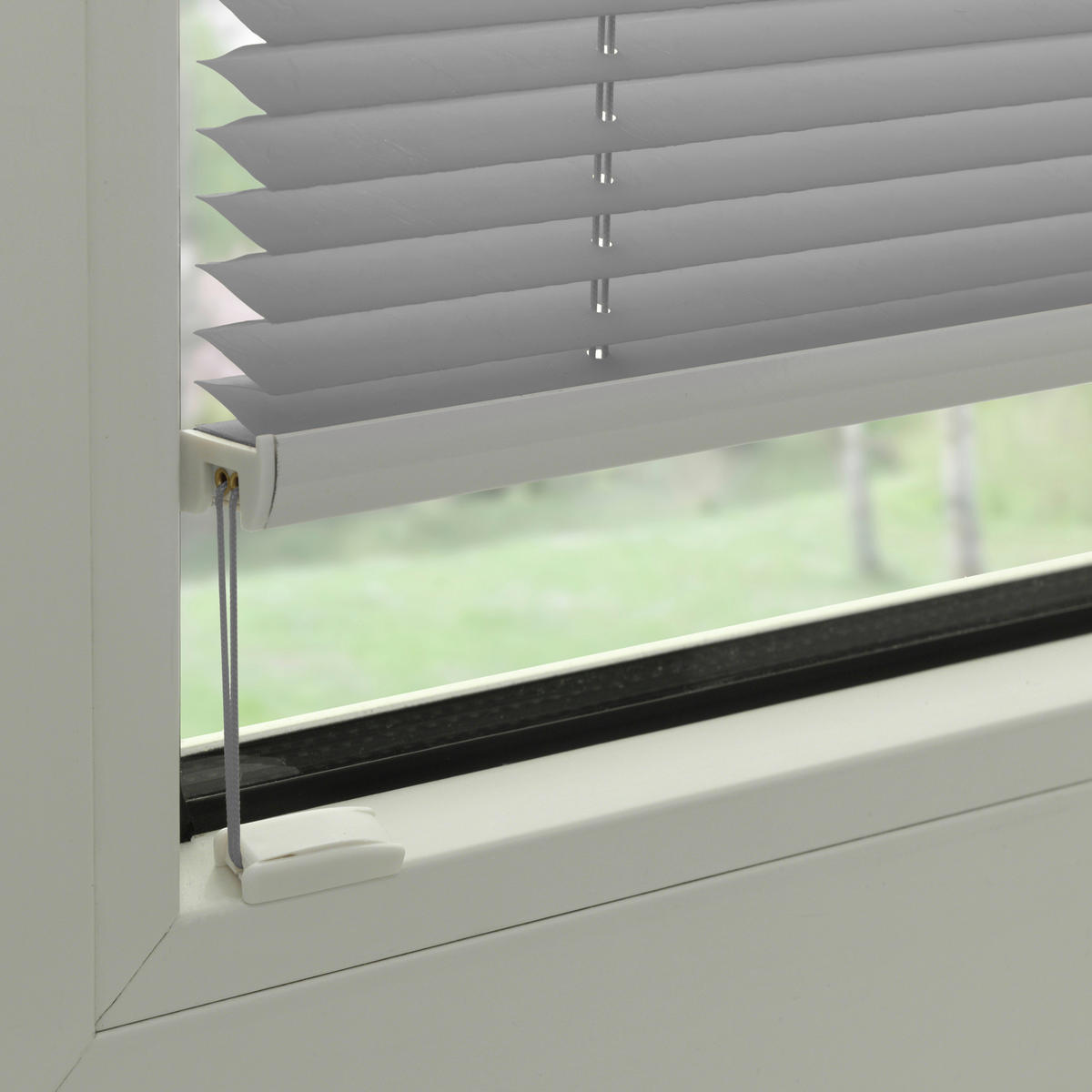 Boviva Spannplissee silber B/L: ca. 60x210 cm Plissee-uni_TL - silber (60,00/210,00cm) - Boviva