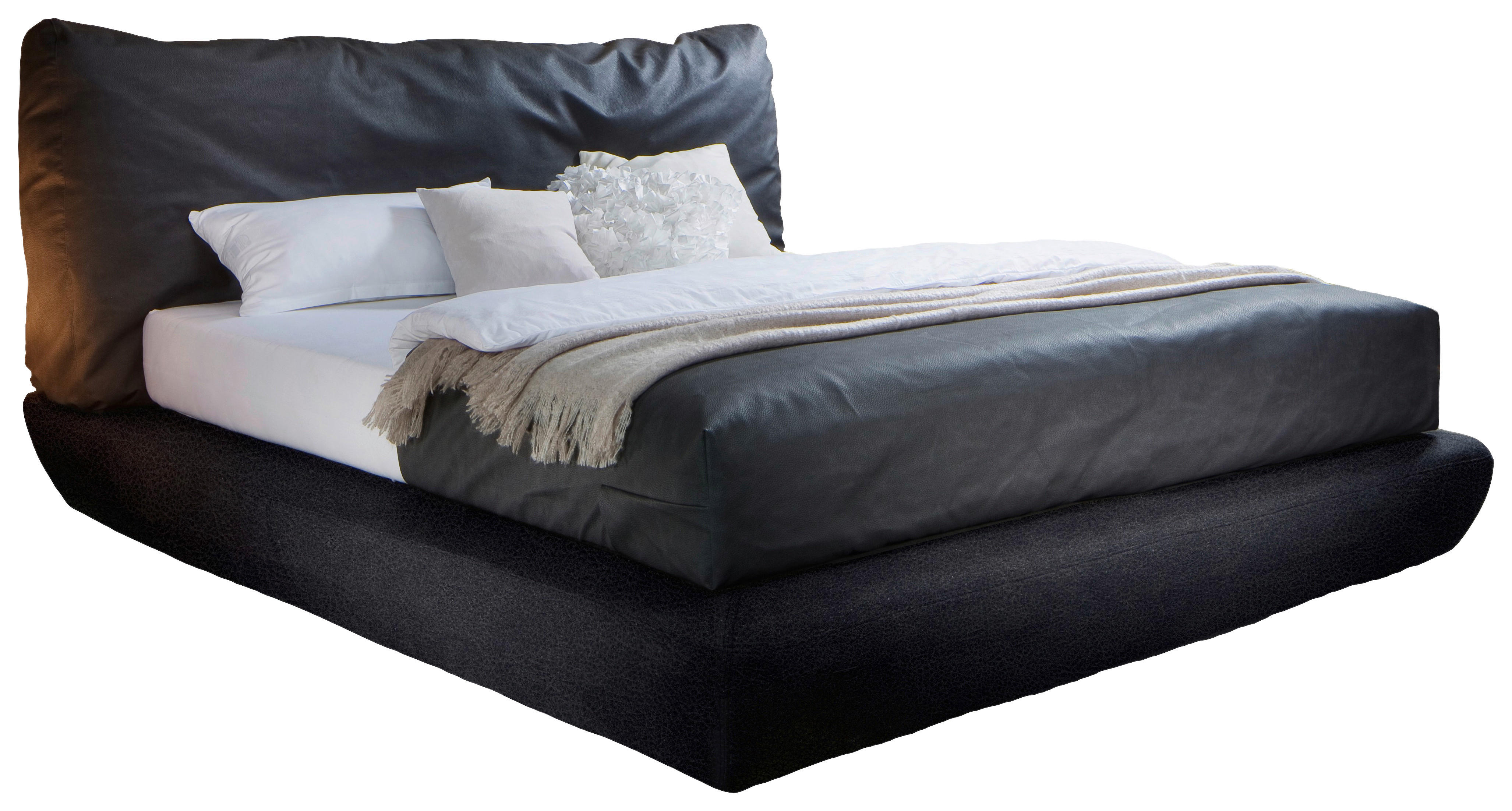 Boxspringbett Crush anthrazit Kunstleder Liegefläche B/L: ca. 160x200 cm Crush - anthrazit (184,00/112,00/243,00cm) - tanja meise 4brands GmbH
