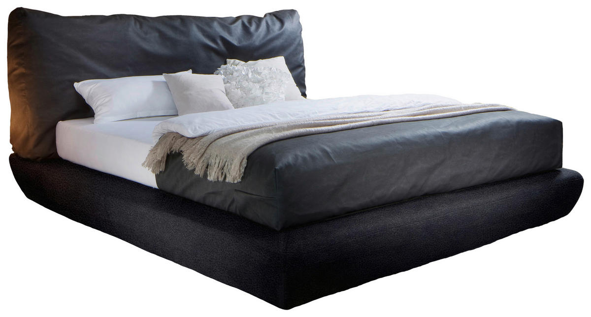 Boxspringbett Crush anthrazit Kunstleder Liegefläche B/L: ca. 160x200 cm Crush - anthrazit (184,00/112,00/243,00cm) - tanja meise 4brands GmbH