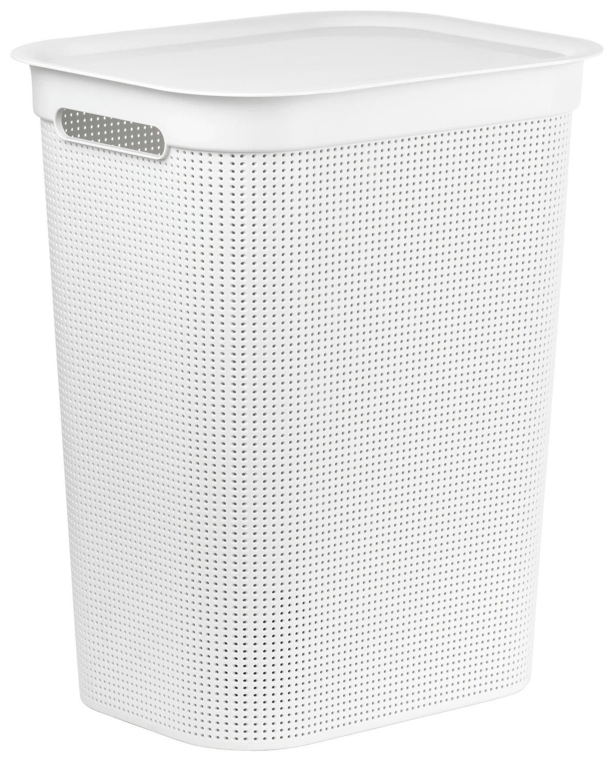 Rotho Wäschebox weiß B/H/L: ca. 34x52,9x43,1 cm Wäschebox_Brisen 50l - weiß (43,10/34,00/52,90cm) - Rotho